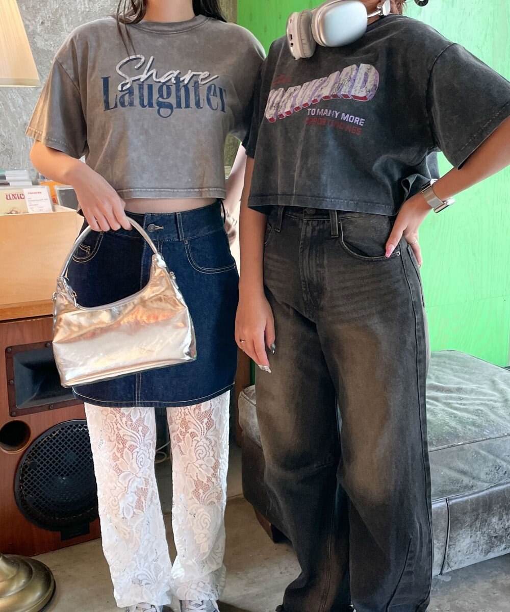 WEGO ヴィンテージウォッシュショートT 