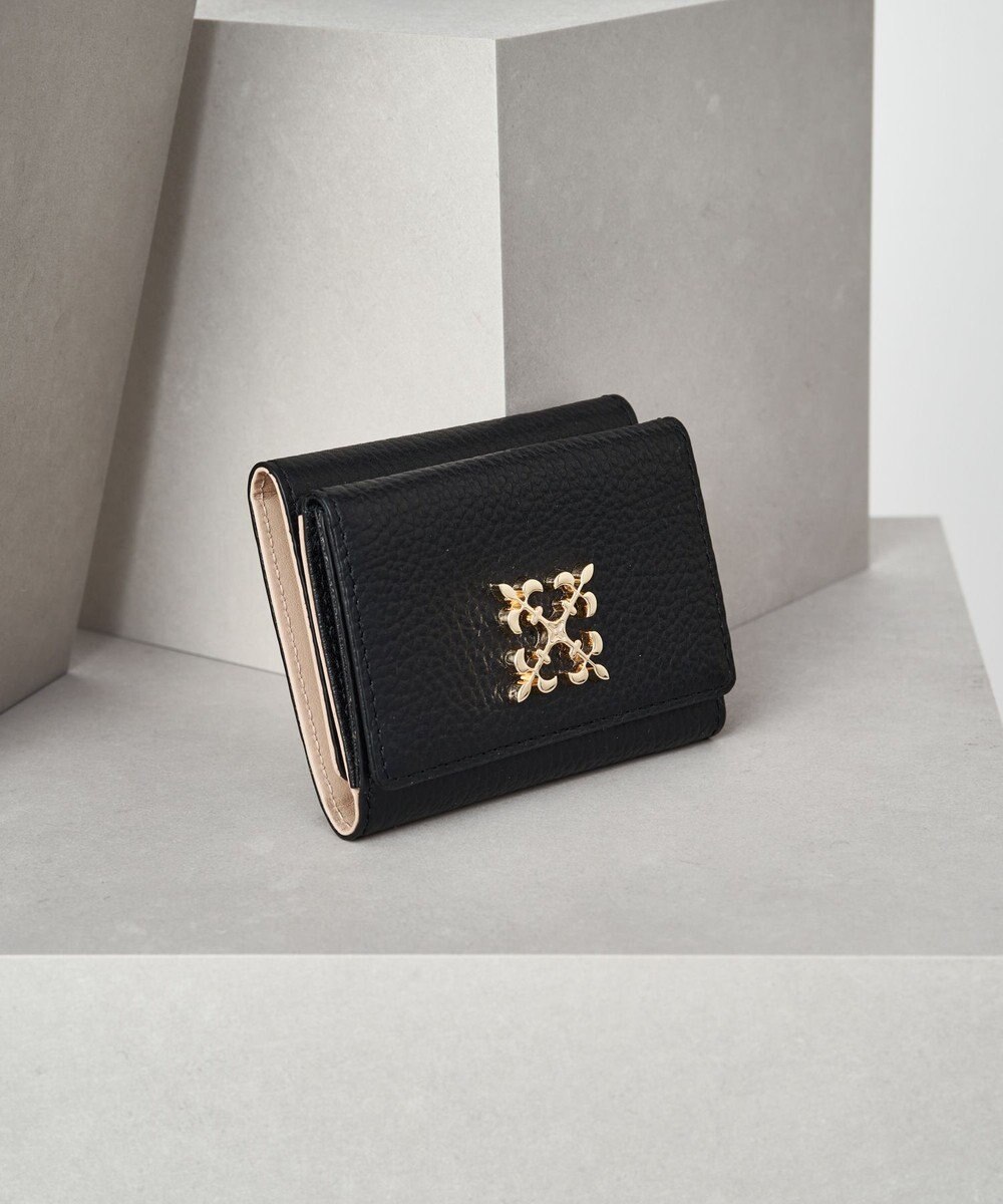 russet 《soeru》モノグラムプレート三つ折りウォレット(SO-397) 