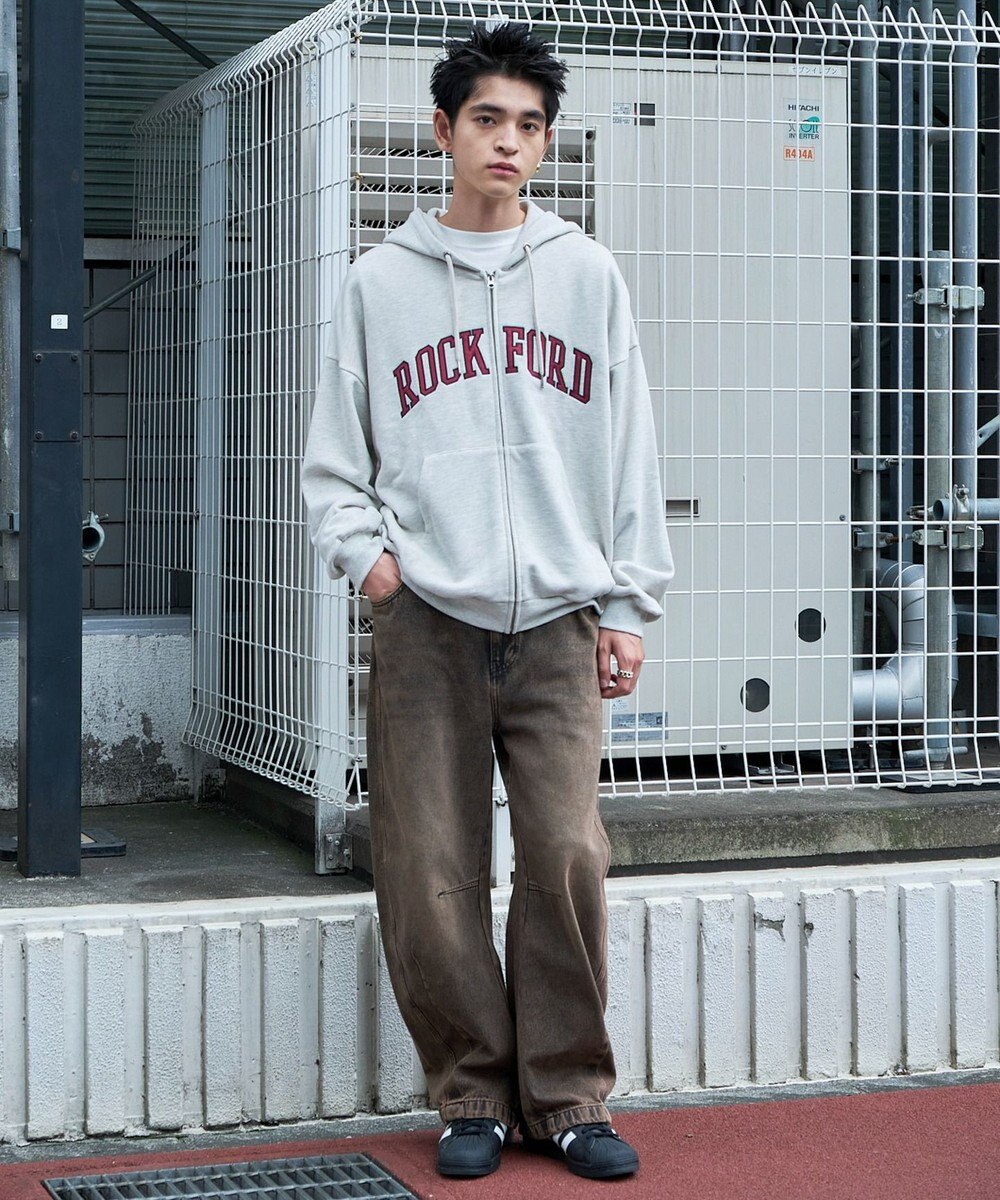 WEGO イージーバレルレッグデニムパンツ 