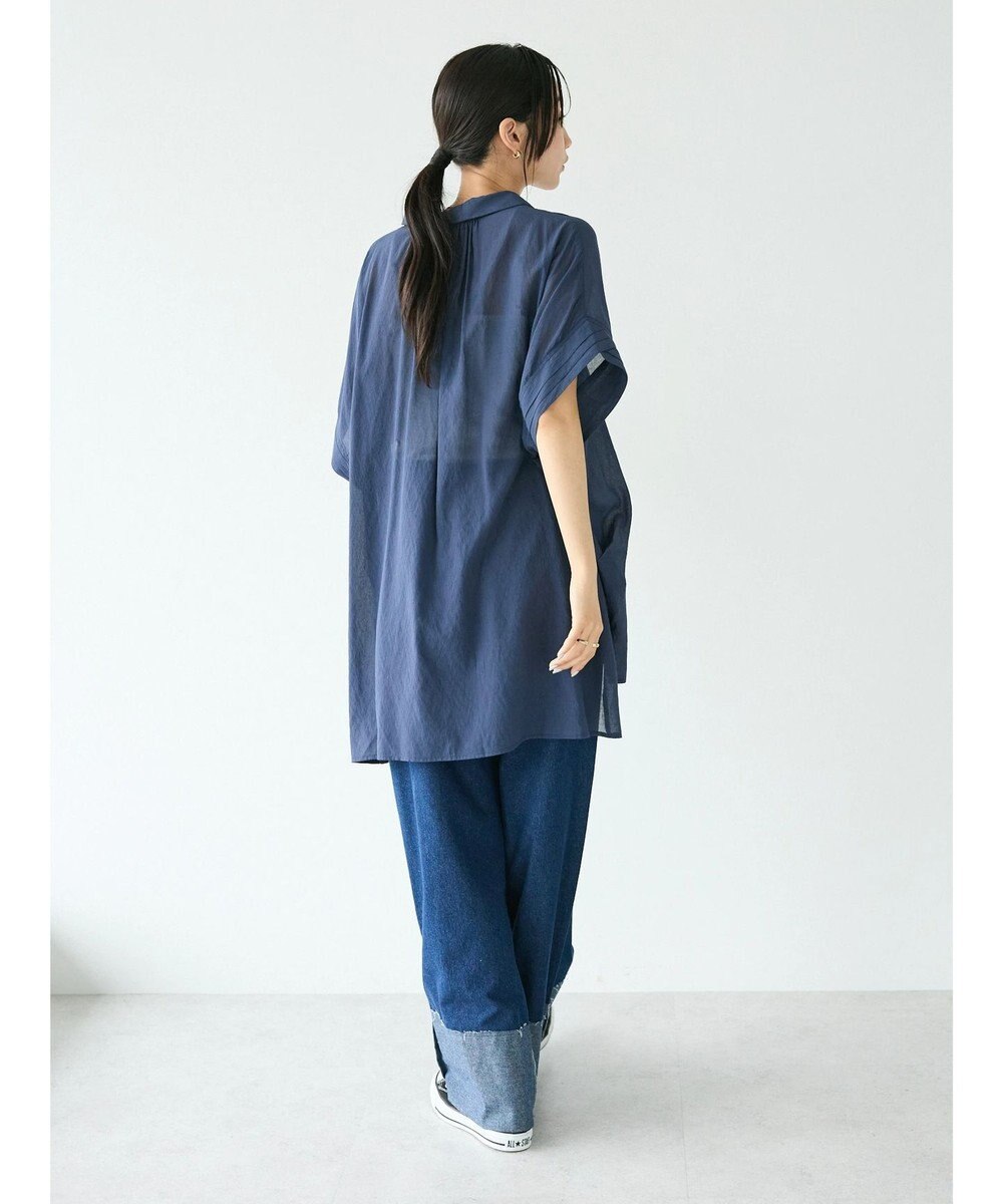 CRAFT STANDARD BOUTIQUE ヴィンテージボイルミルフィーユ襟付きシャツチュニック 