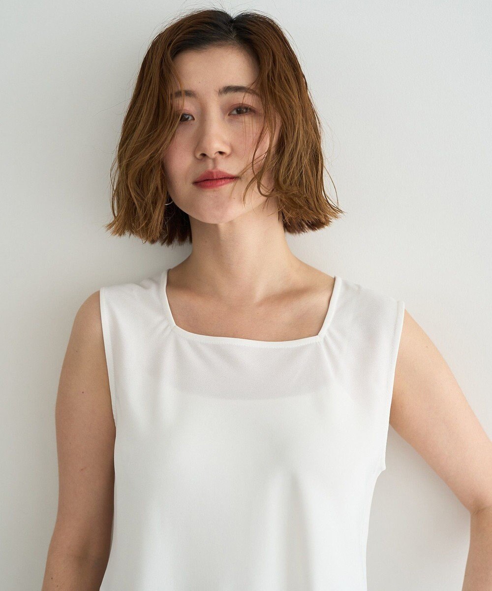 YECCA VECCA 2wayアシメデザインノースリーブブラウス 