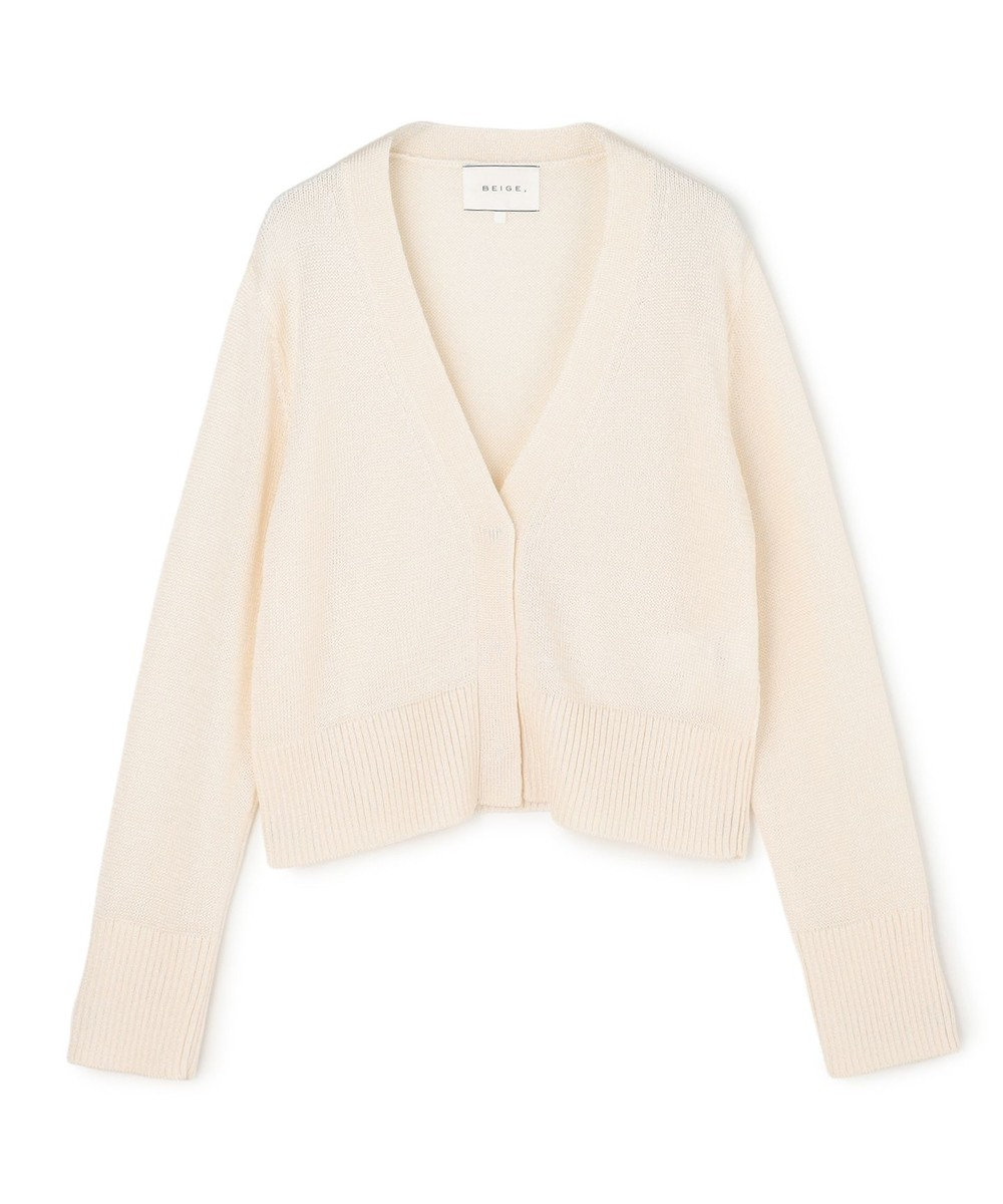 BEIGE， SPESSARTINE / Vネッククロップドカーディガン 