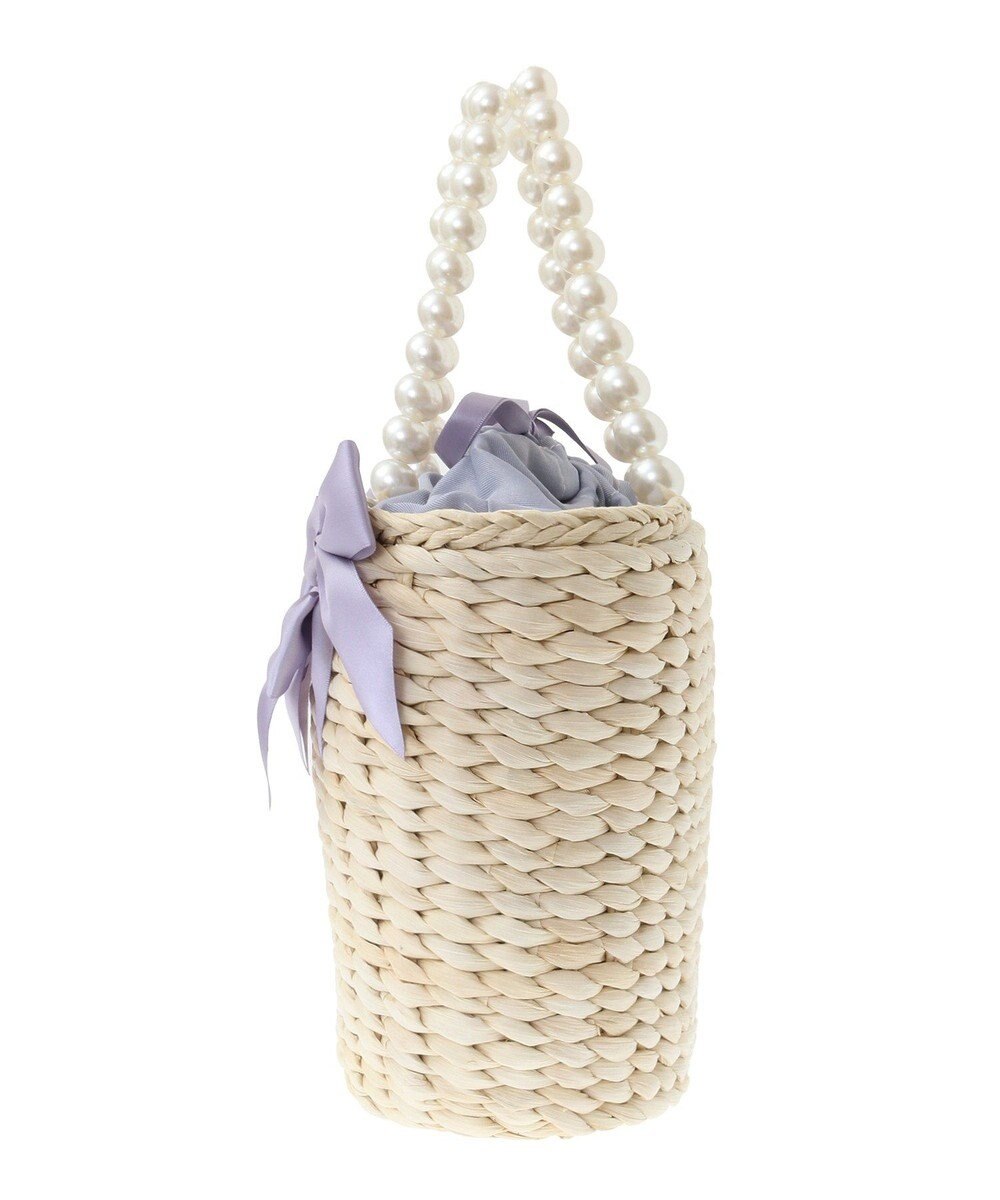 Maison de FLEUR EC限定パールハンドルリボンカゴバッグ 