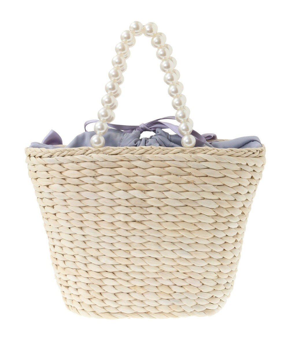 Maison de FLEUR EC限定パールハンドルリボンカゴバッグ 
