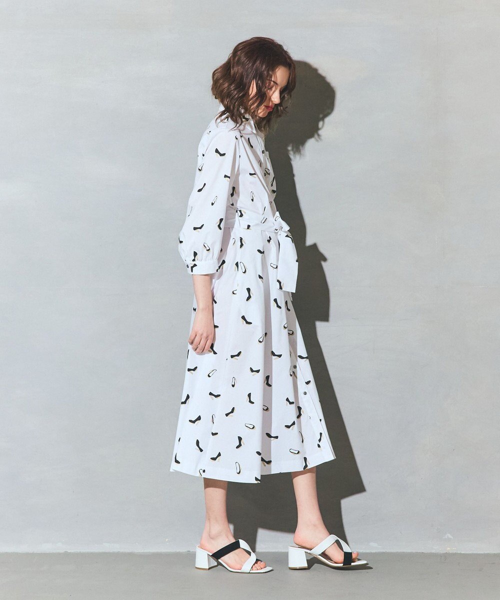 GRACE CONTINENTAL ヒールプリントシャツドレス 