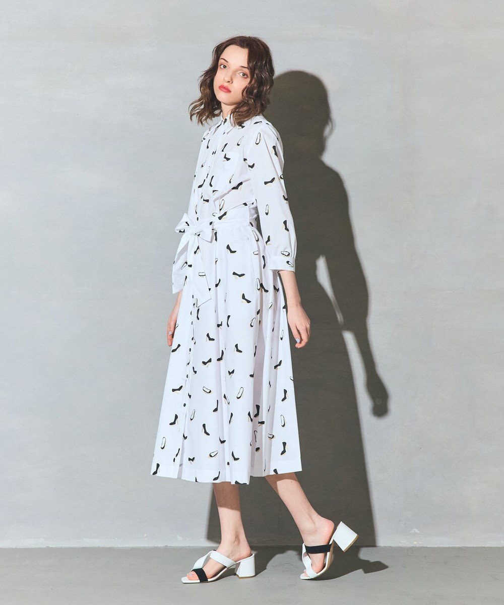 GRACE CONTINENTAL ヒールプリントシャツドレス 