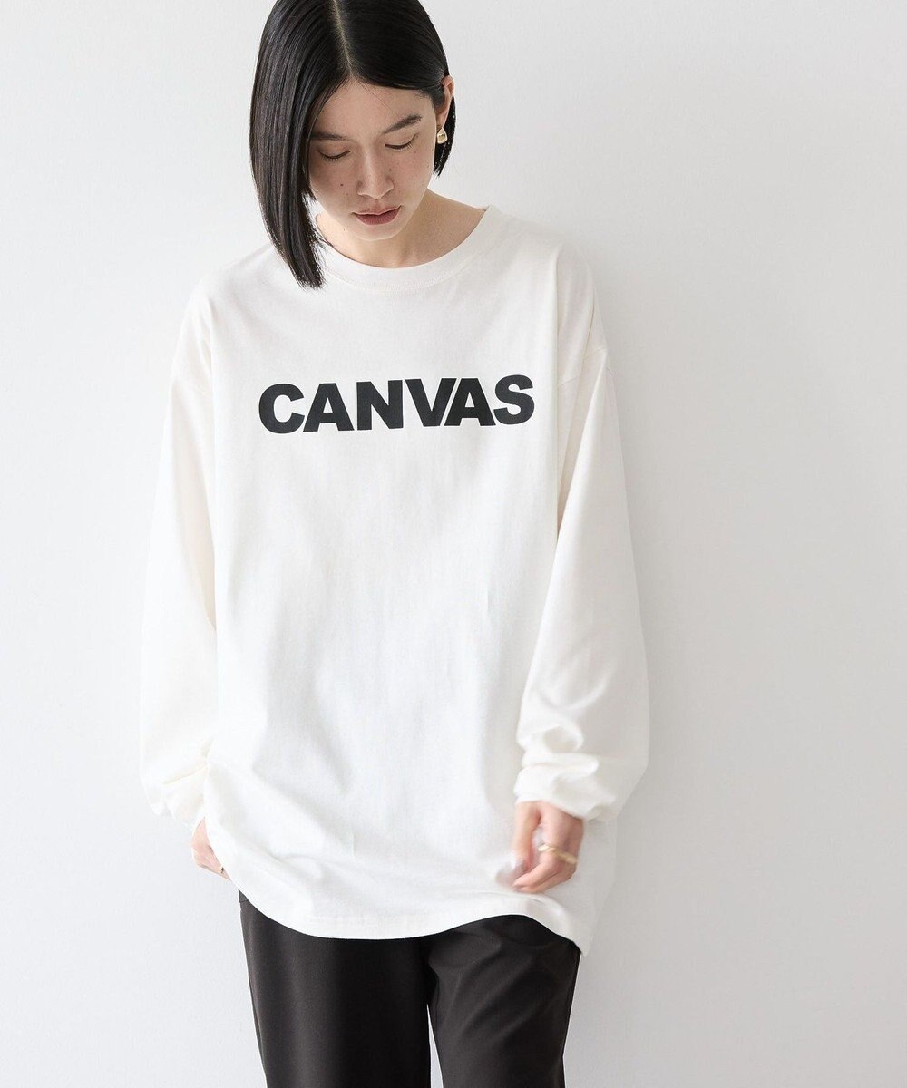 AMERICAN HOLIC ＣＡＮＶＡＳロゴカットプルオーバー Off White