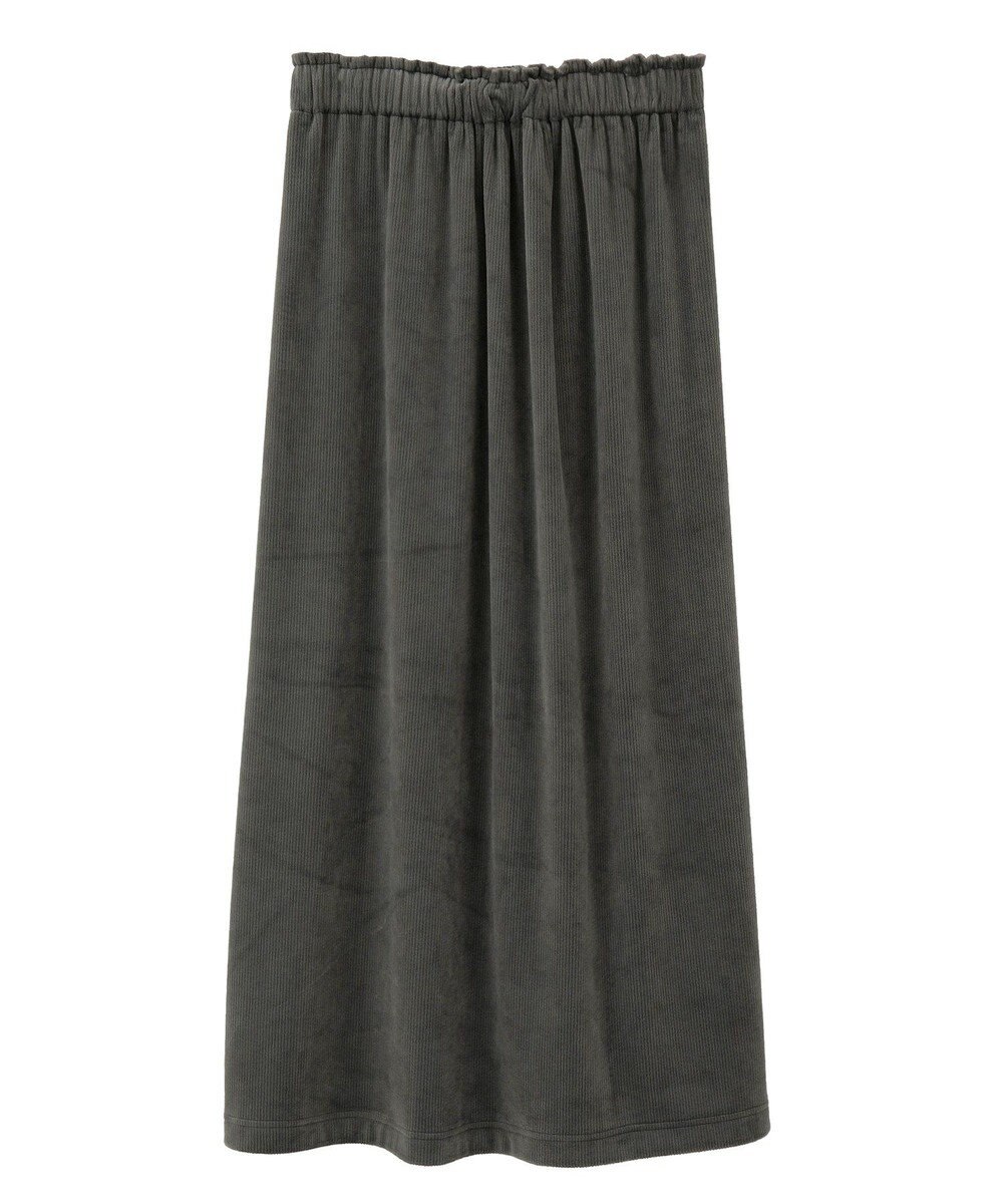 Green Parks ぽかぽか裏起毛ベロアＩラインスカート 