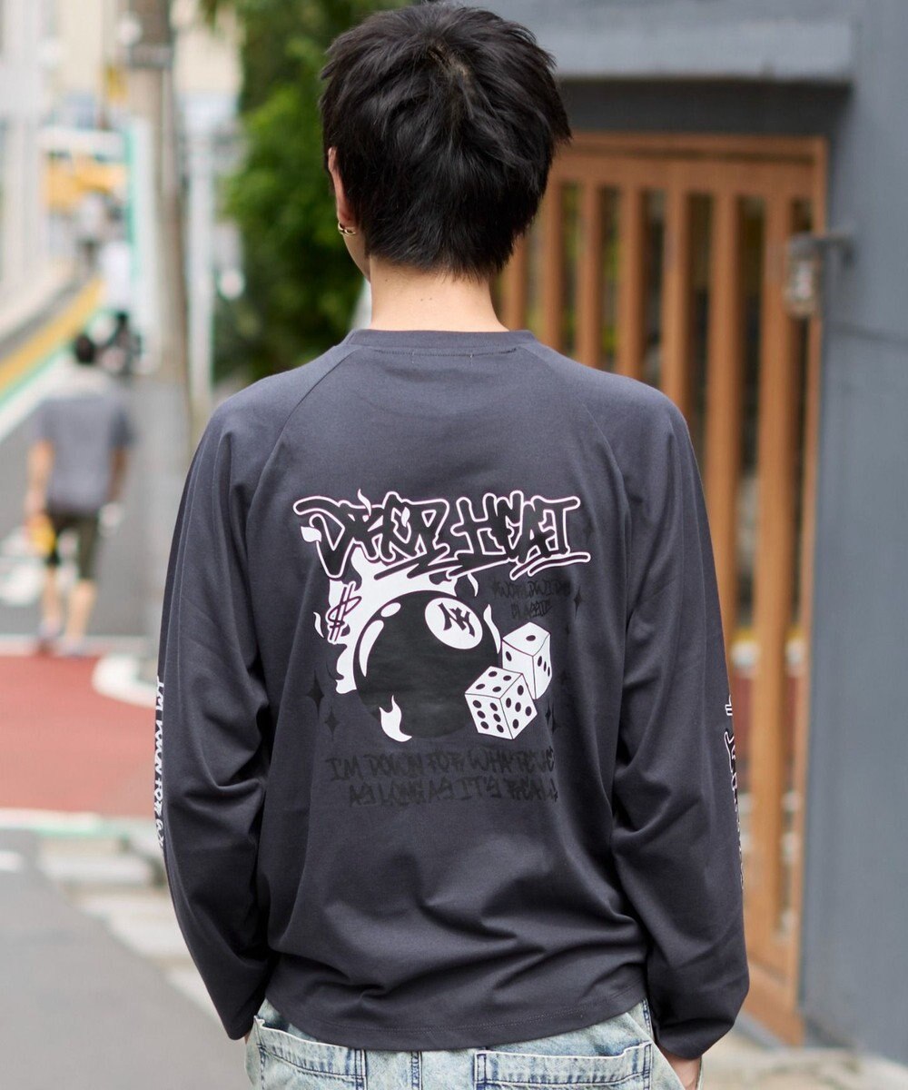 WEGO 【ユニセックス着用ITEM/MLサイズ展開】スリーブロゴグラフィックラグランT（LS） 