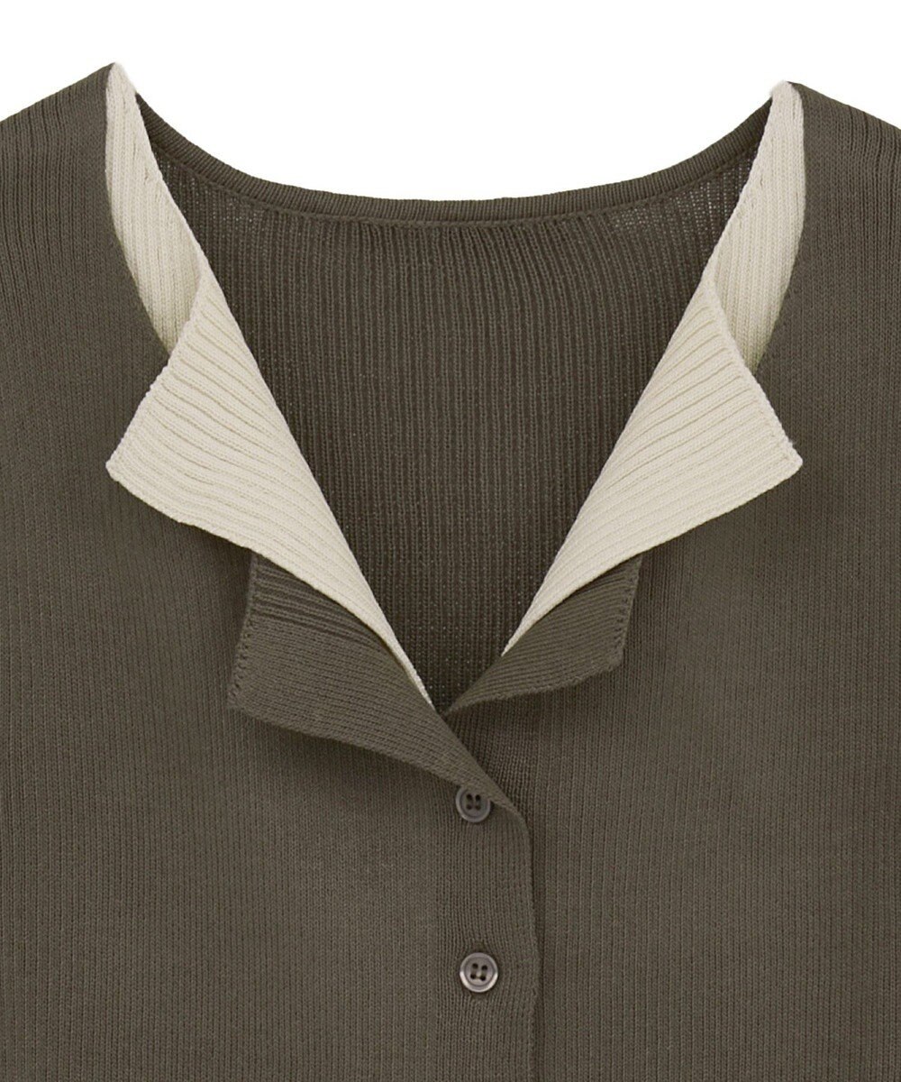 Green Parks ・Ｐｅｔｉｔ　Ｆｌｅｕｒ　バイカラーレイヤードニット 