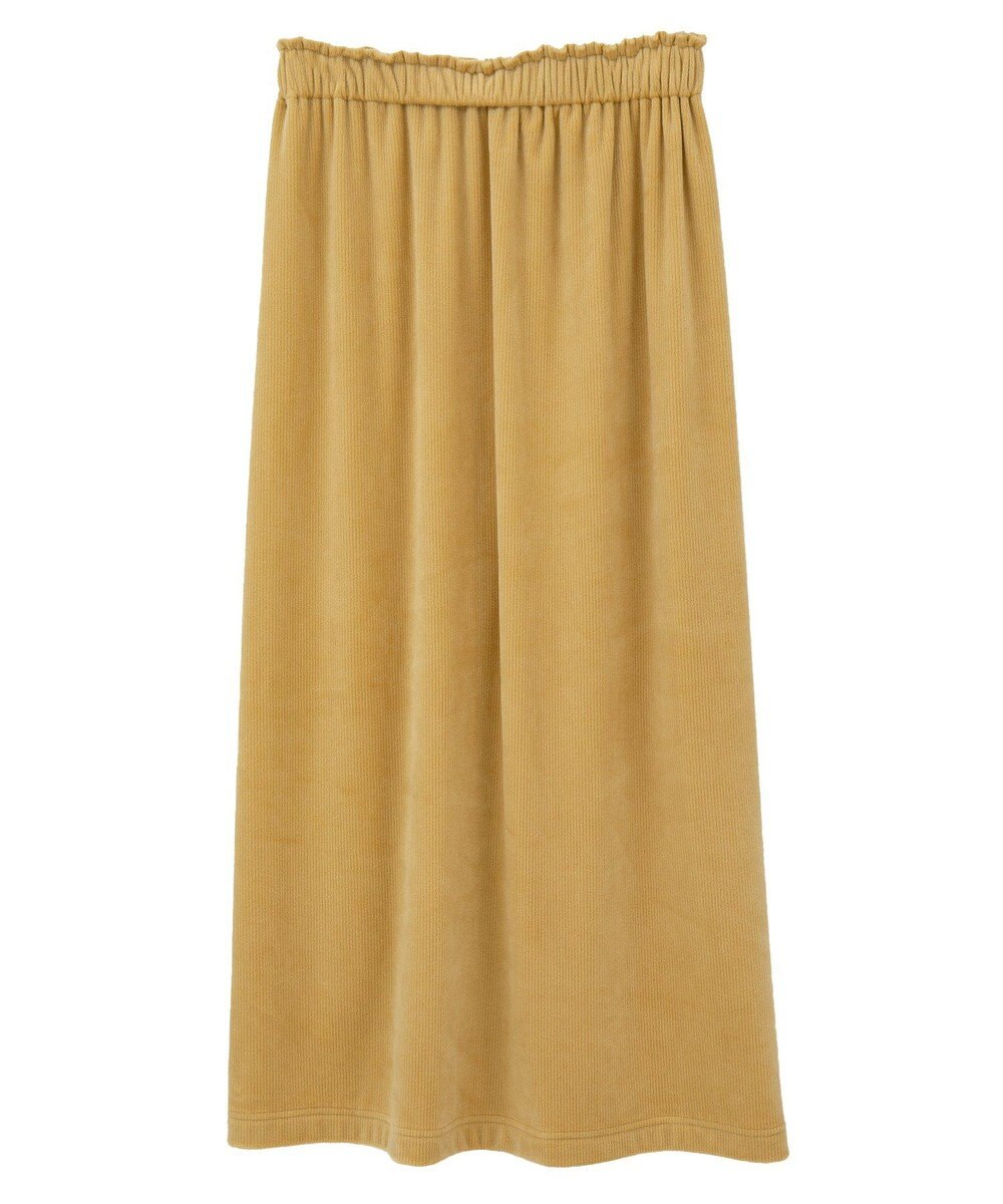 Green Parks ぽかぽか裏起毛ベロアＩラインスカート 