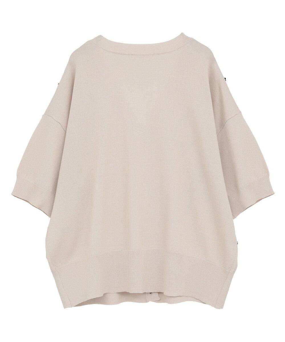 Green Parks 刺繍コードＶネックフレンチカーディガン 