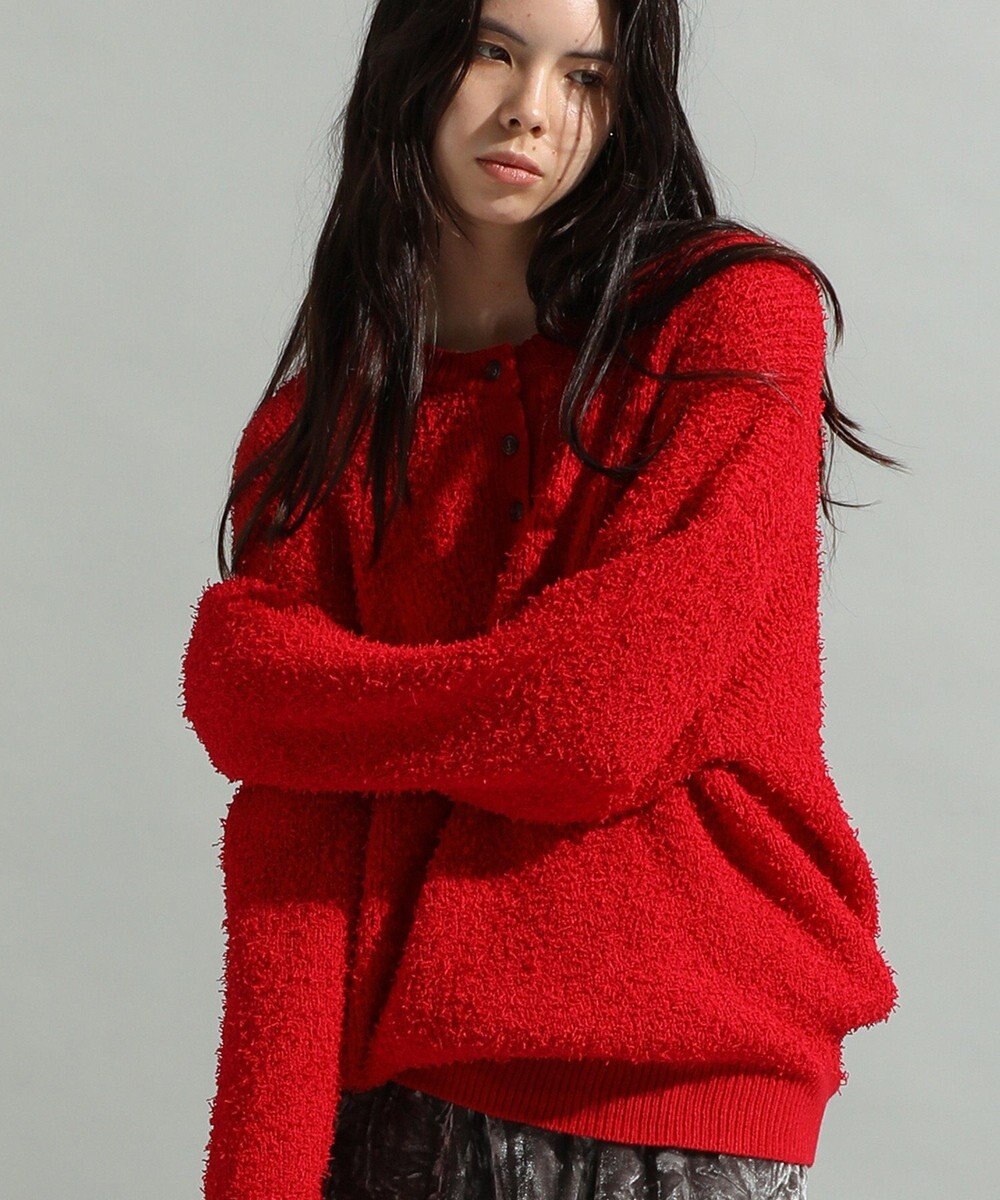 CRAFT STANDARD BOUTIQUE ネップヘンリーネックニットプルオーバー 