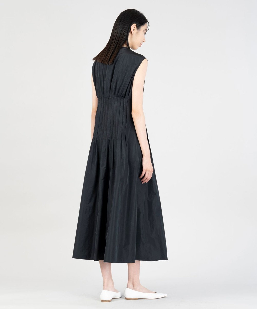 23区 L 【エステータ】シャイニータフタ ピンタック ワンピース 