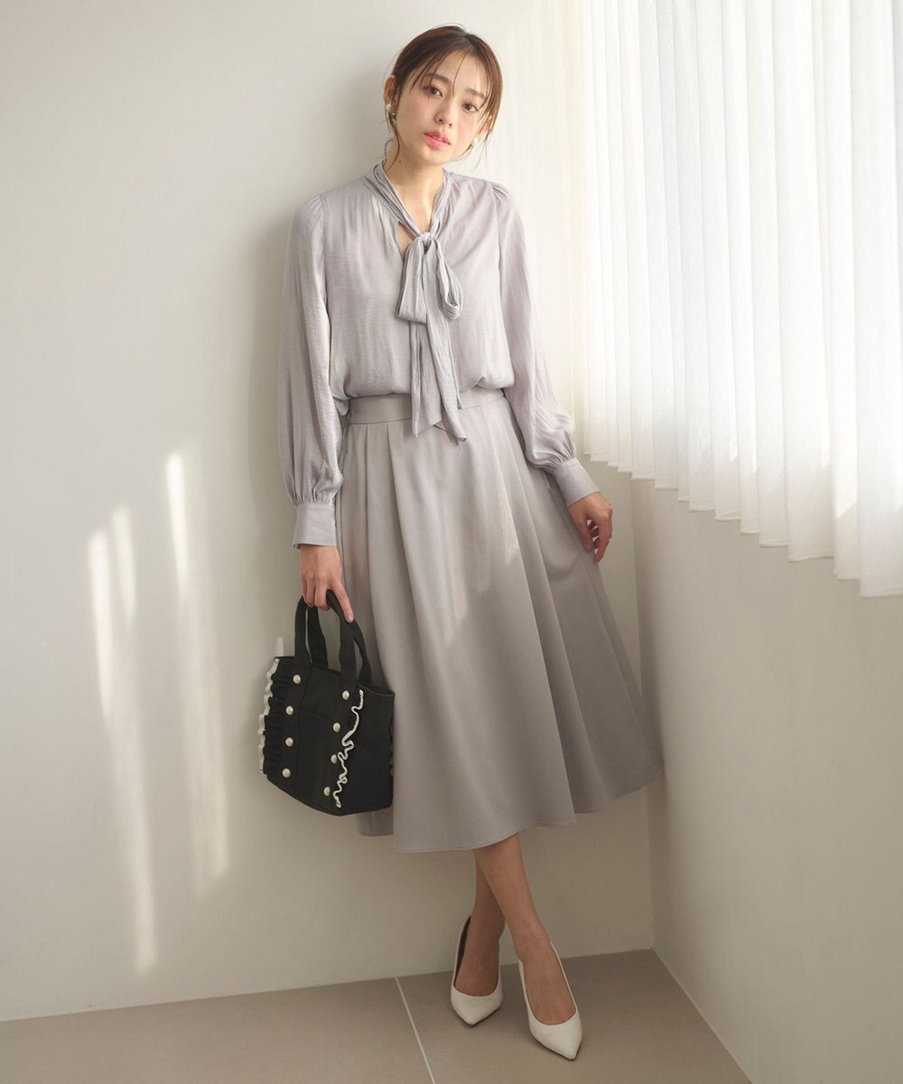 Feroux 【洗える】リボンタイ ブラウス 