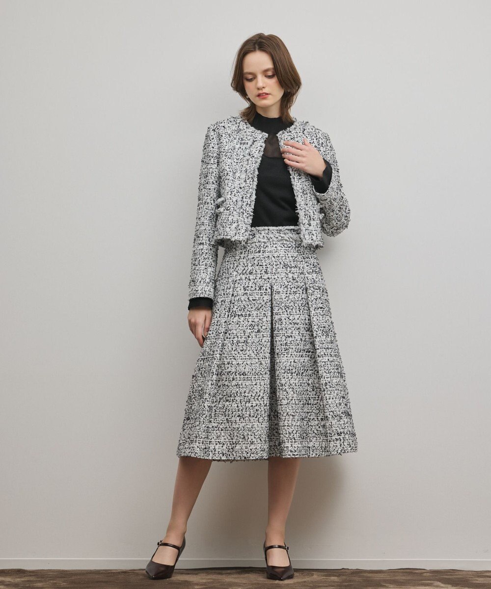 GRACE CONTINENTAL ミックスツイードジャケット 