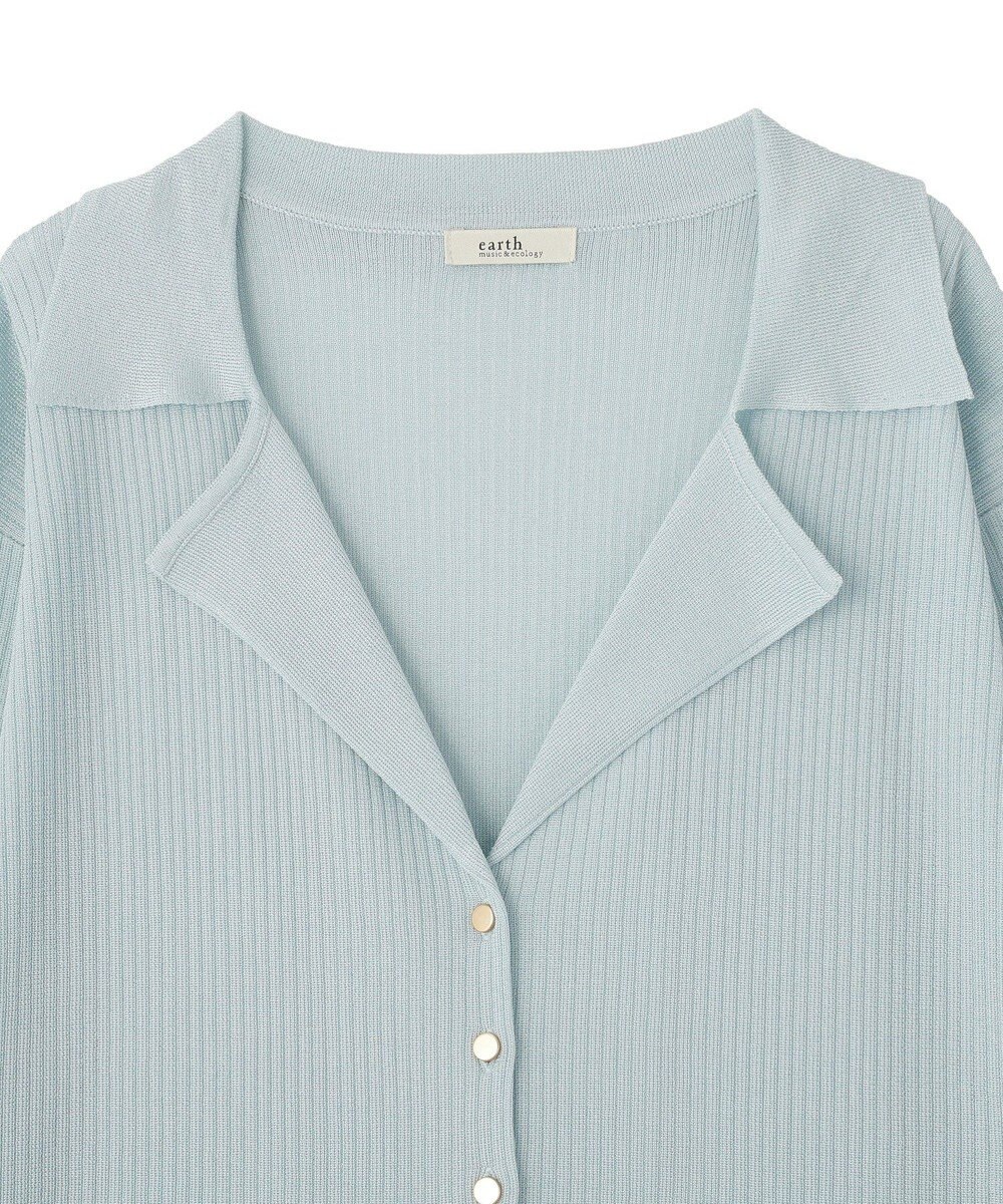 earth music&ecology テーラーカラーニットカーディガン 