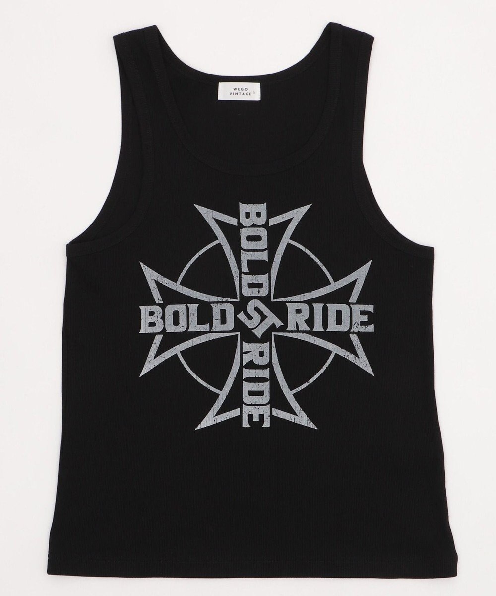 WEGO グラフィックリブタンクトップ 