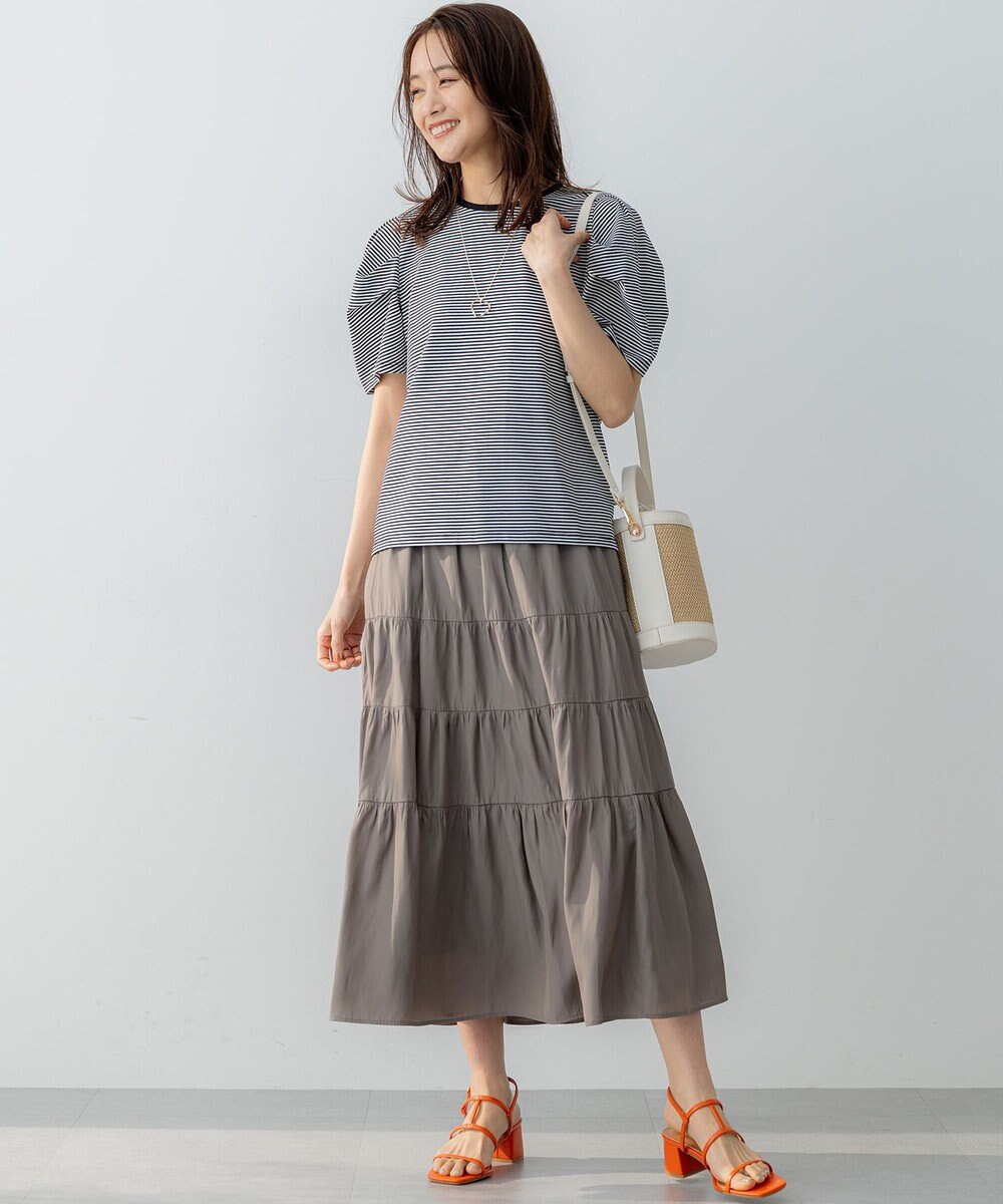 組曲 GIZAコットンタックスリーブ Tシャツ 