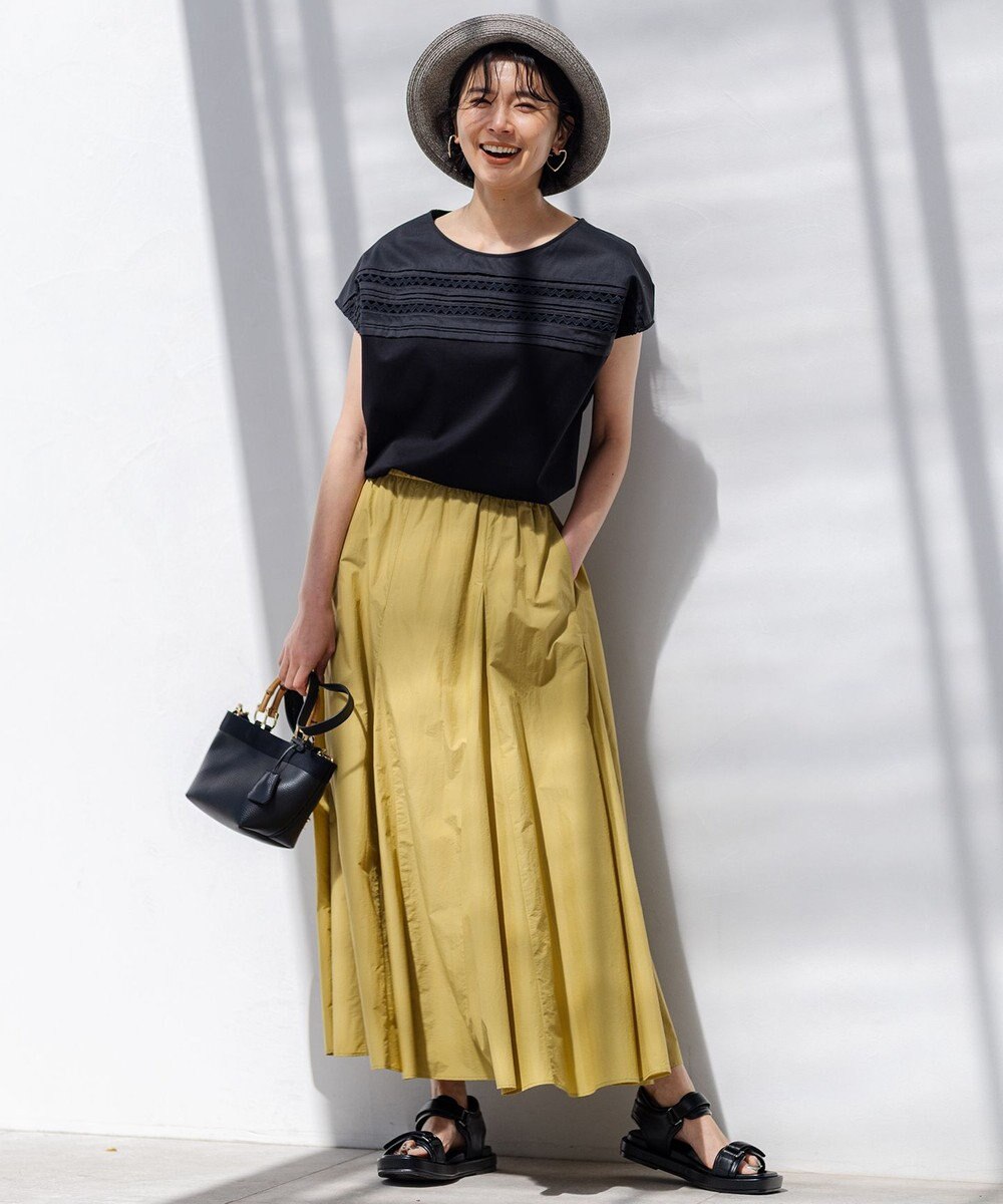 23区 S 【洗える】ナイロンコットンタフタ フレアスカート 