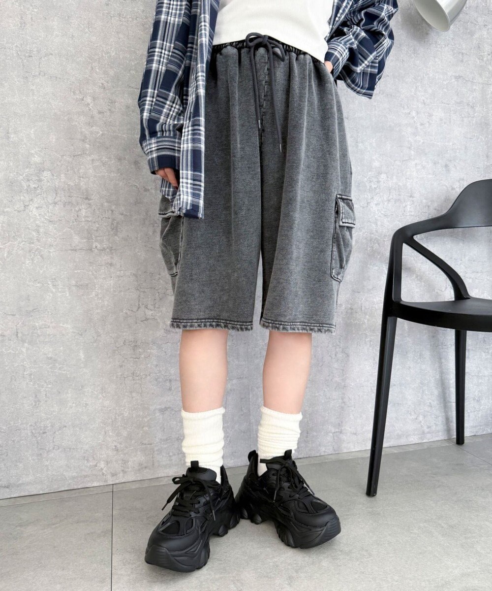 WEGO 【SMLサイズ展開】ラバーコンビ厚底スニーカー 