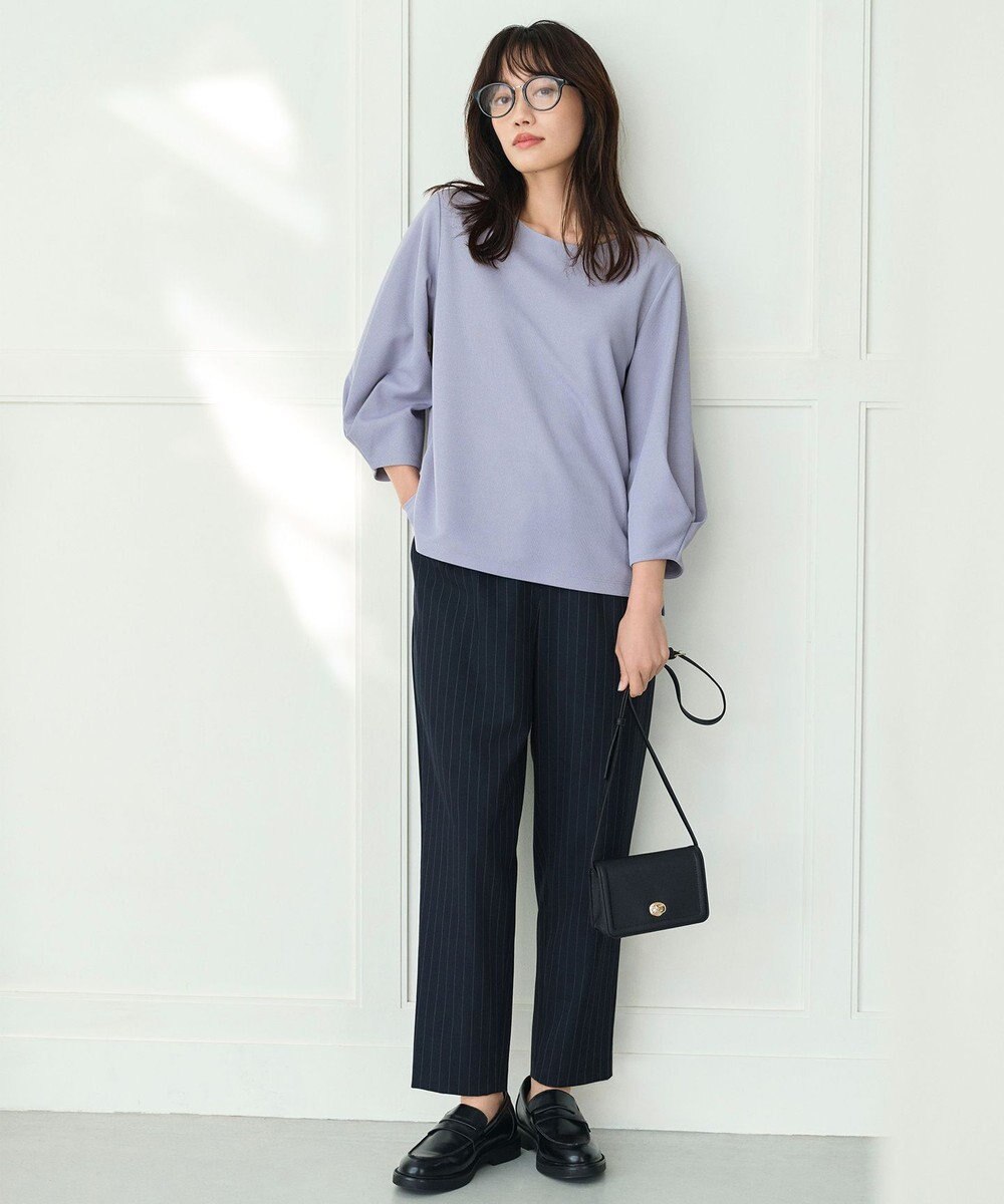 ANY L コンフォータブル袖タックブラウス 