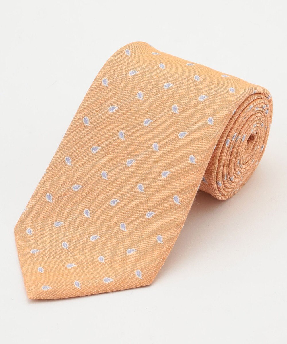 J.PRESS MEN 【SILK LINEN COLLECTION】ペイズリー柄 ネクタイ 