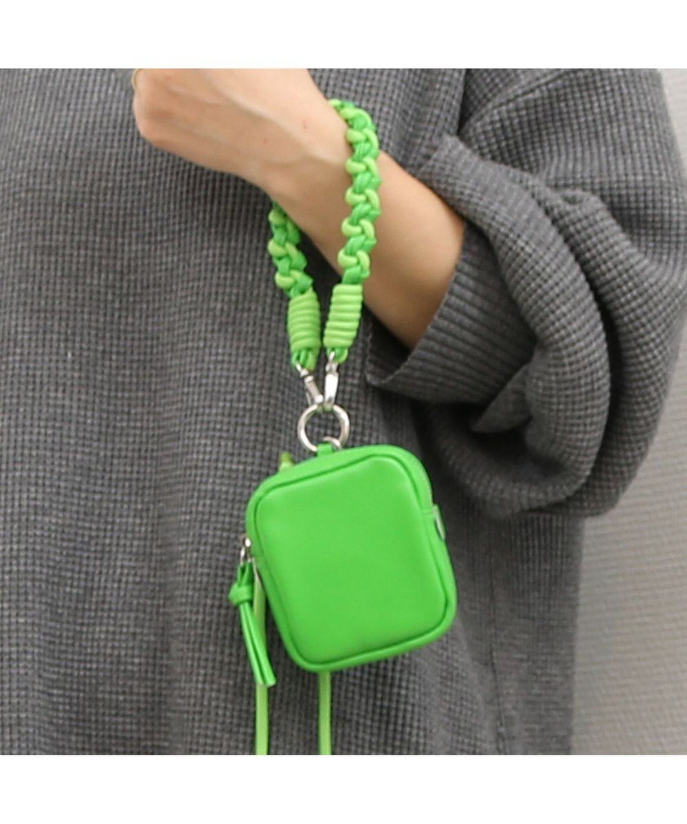 UNBILLION ペルケ perche / 蛍光レザーストラップ付き・チャームポーチショルダー 