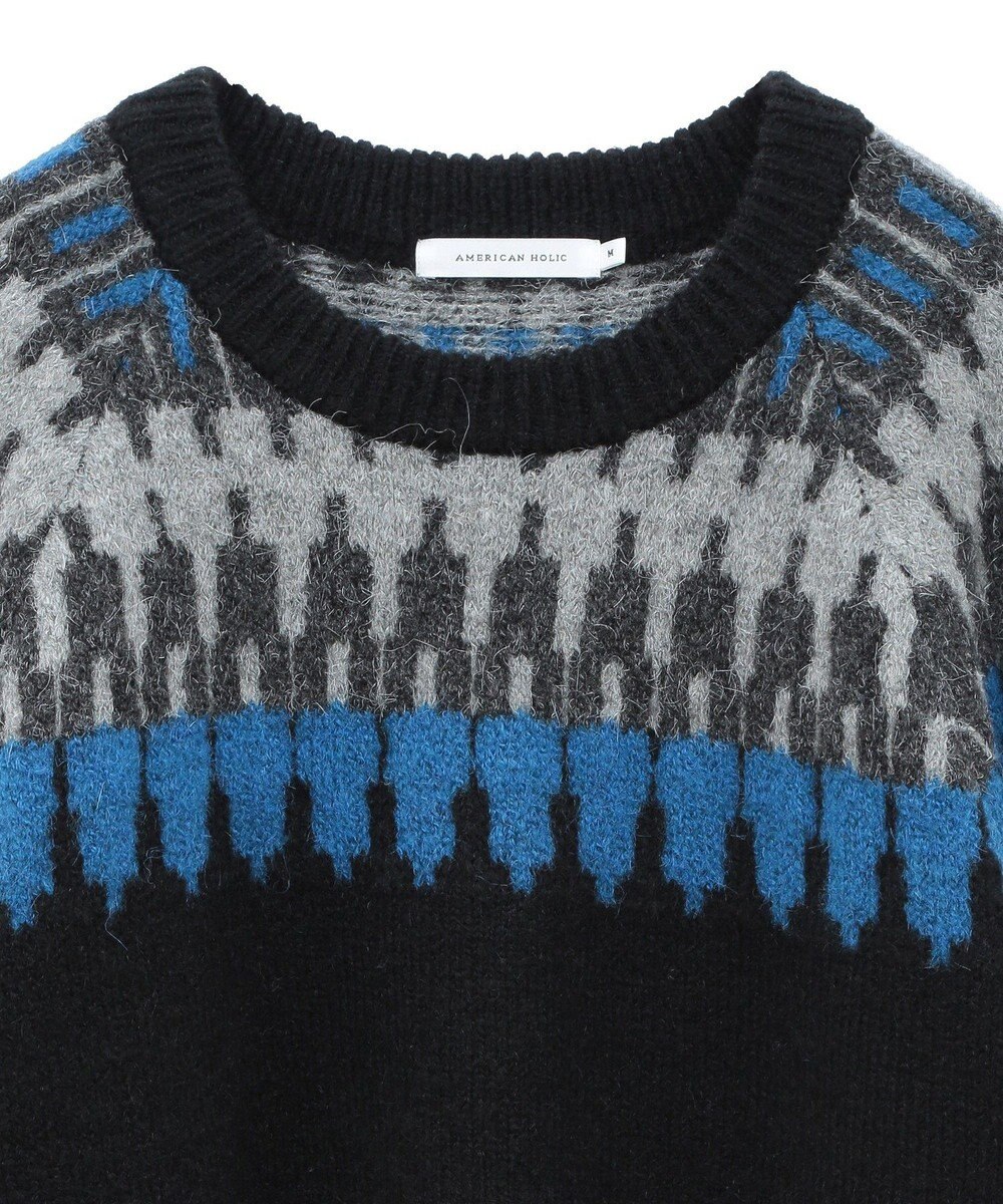 AMERICAN HOLIC ノルディック柄ニットプルオーバー 
