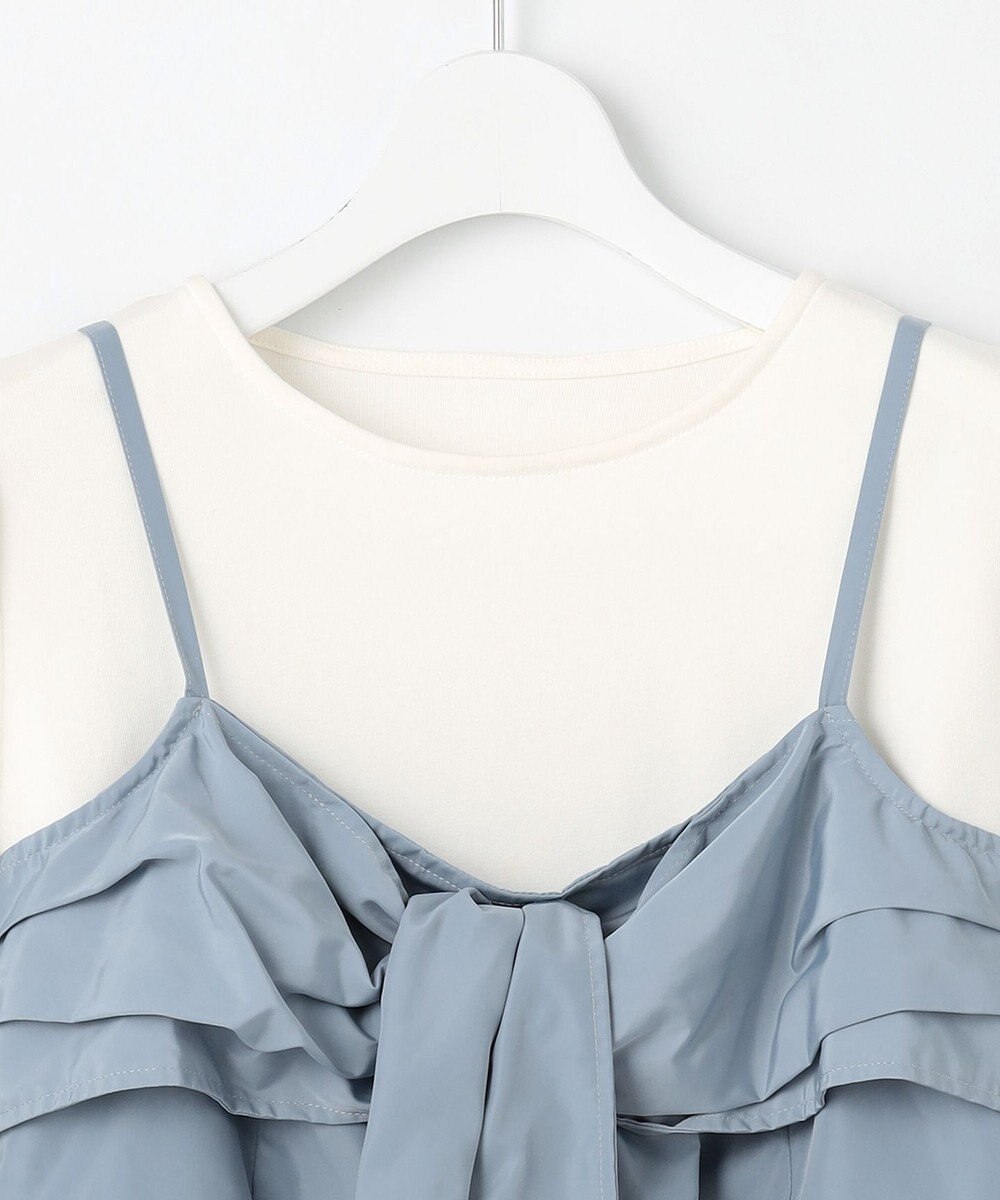 Feroux 【セットアップ対応・洗える】リボンタフタ ビスチェ カットソー 