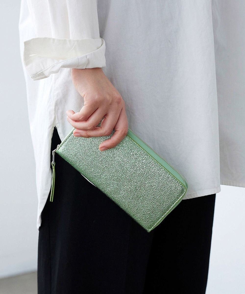 TOPKAPI 【TREASURE TOPKAPI】ウォッシュド レザー メタリック ラウンドファスナー 長財布 