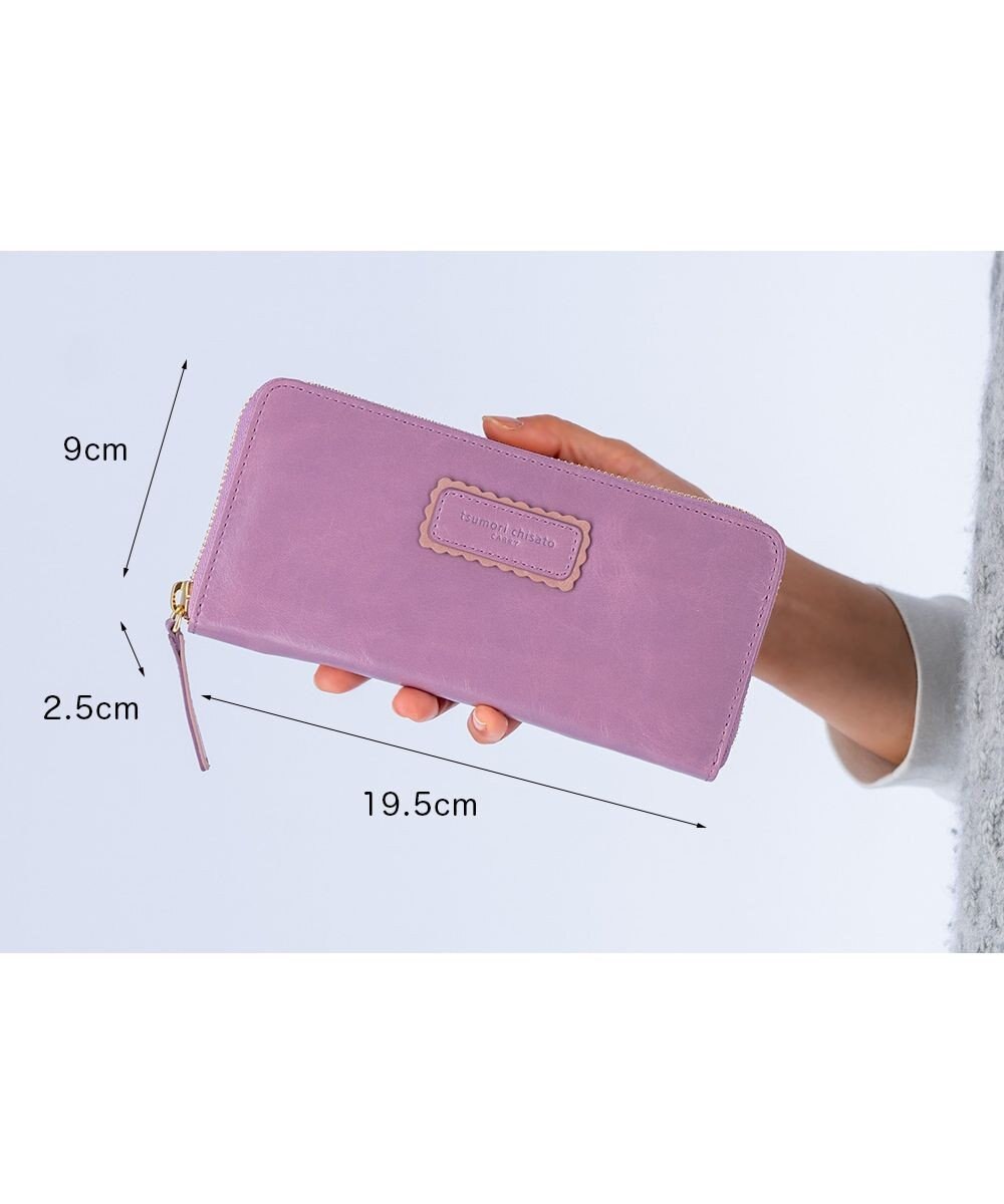 tsumori chisato CARRY シンプルバイカラー ラウンドファスナー長財布 