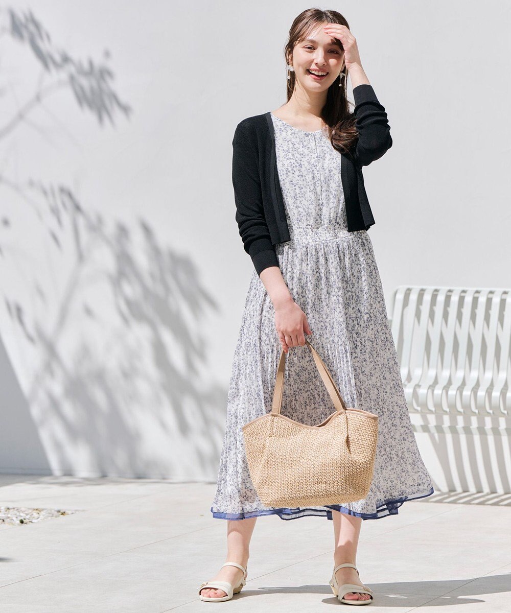 ANY SIS 【洗える】フラワープリーツ ワンピース 