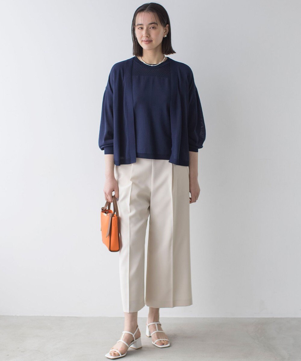 組曲 【WEB限定】メッシュ切り替えドルマン ニット 