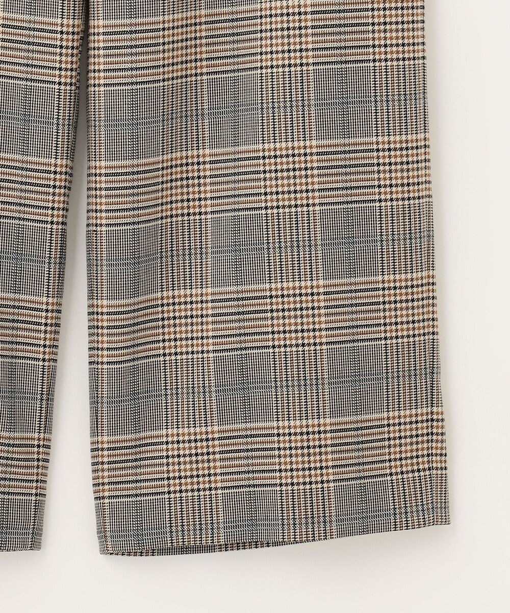 J.PRESS LADIES 【洗える】PL/Visストレッチチェック セミワイド パンツ 