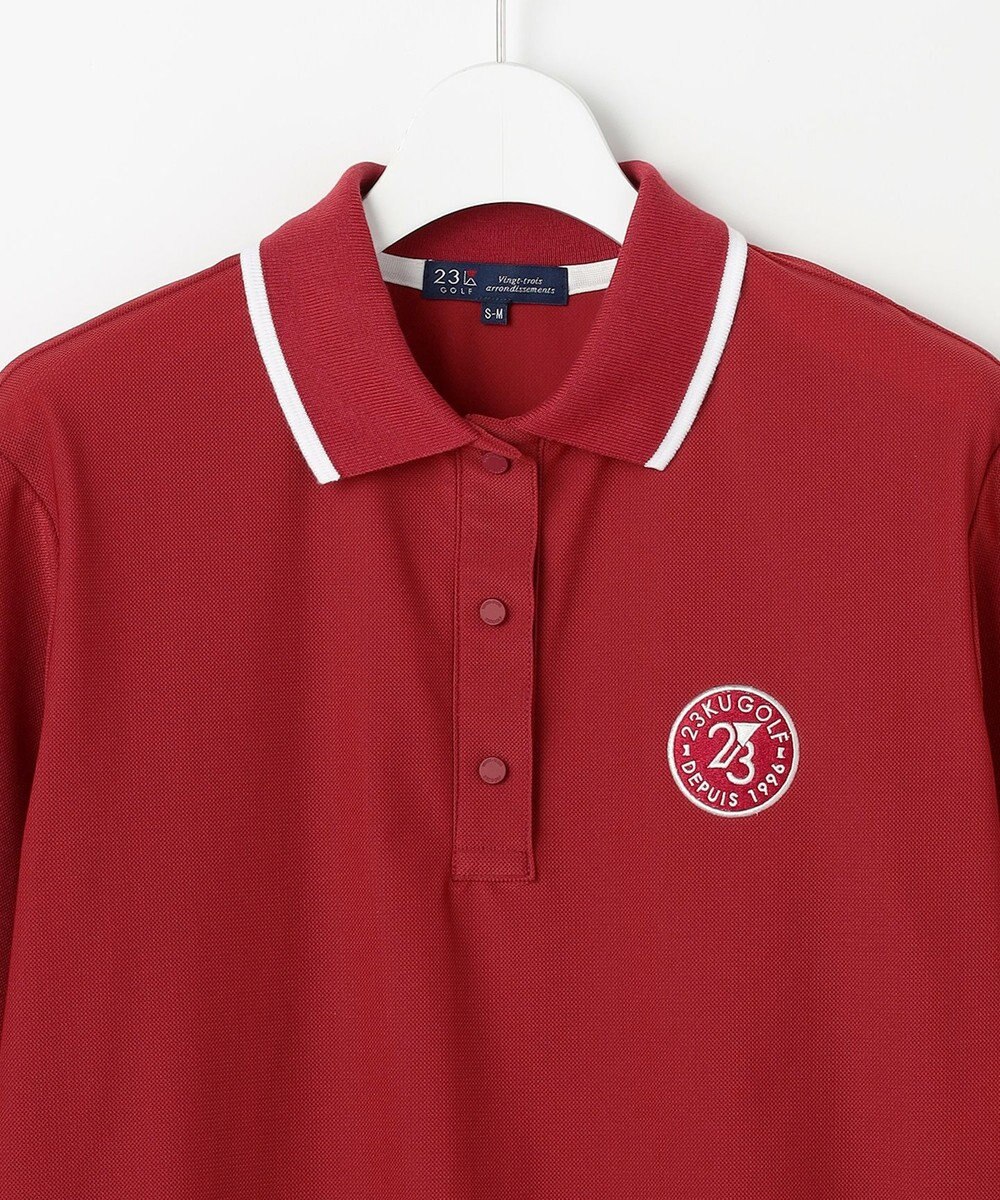 23区GOLF 【WOMEN】AIR TOOL七分袖ポロシャツ 