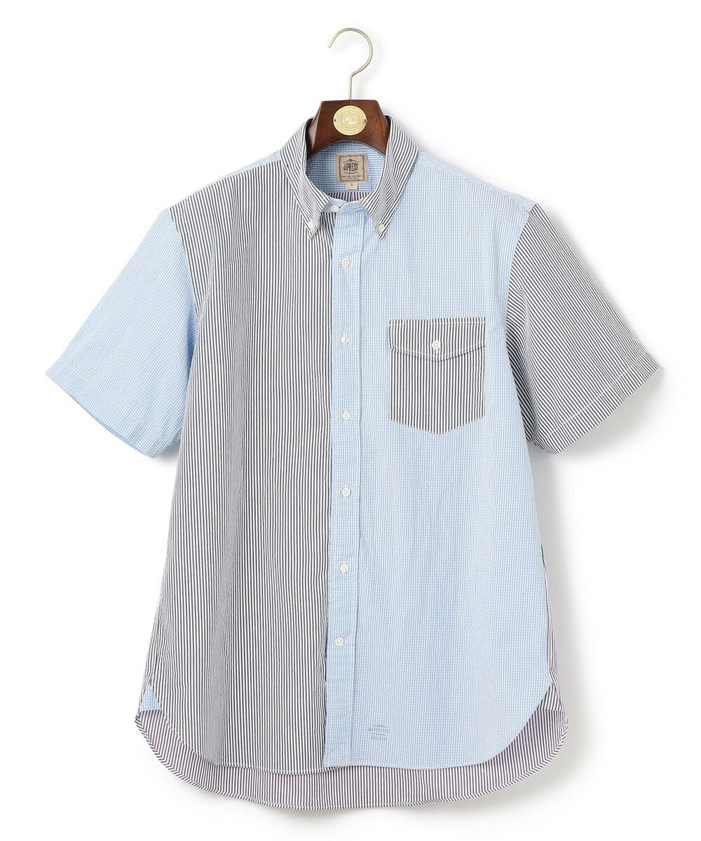 J.PRESS MEN 【クールマックス】クレイジーパターン サッカーシャツ/B.D. 