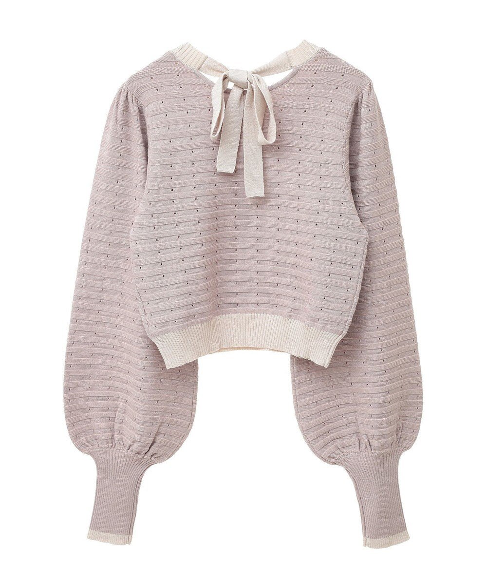 earth music&ecology 配色バックリボンプルオーバー 