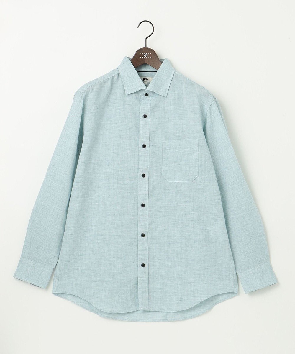 JOSEPH ABBOUD 【キングサイズ・カラー豊富/サステイナブル】リヨセルリネンサッカーシャツ 