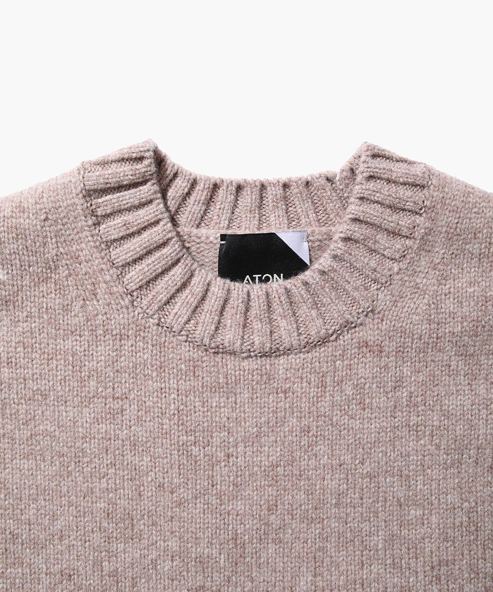 ATON COOMA LAMBS WOOL | ショートクルーネックプルオーバー 