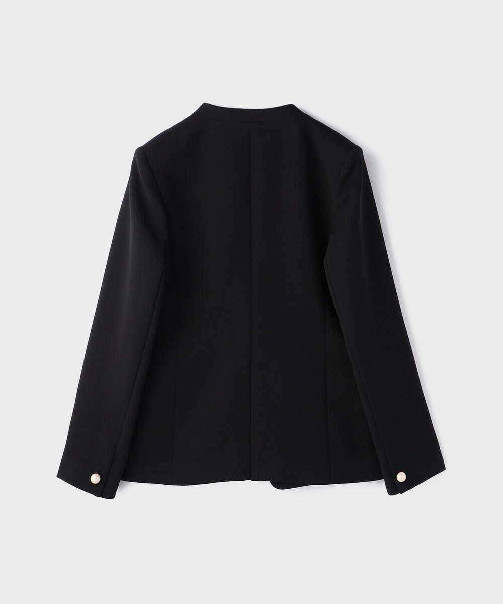 GRACE CONTINENTAL パールボタンノーカラージャケット 