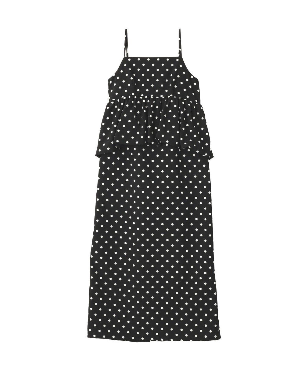 YECCA VECCA ドット柄バルーンキャミワンピース 