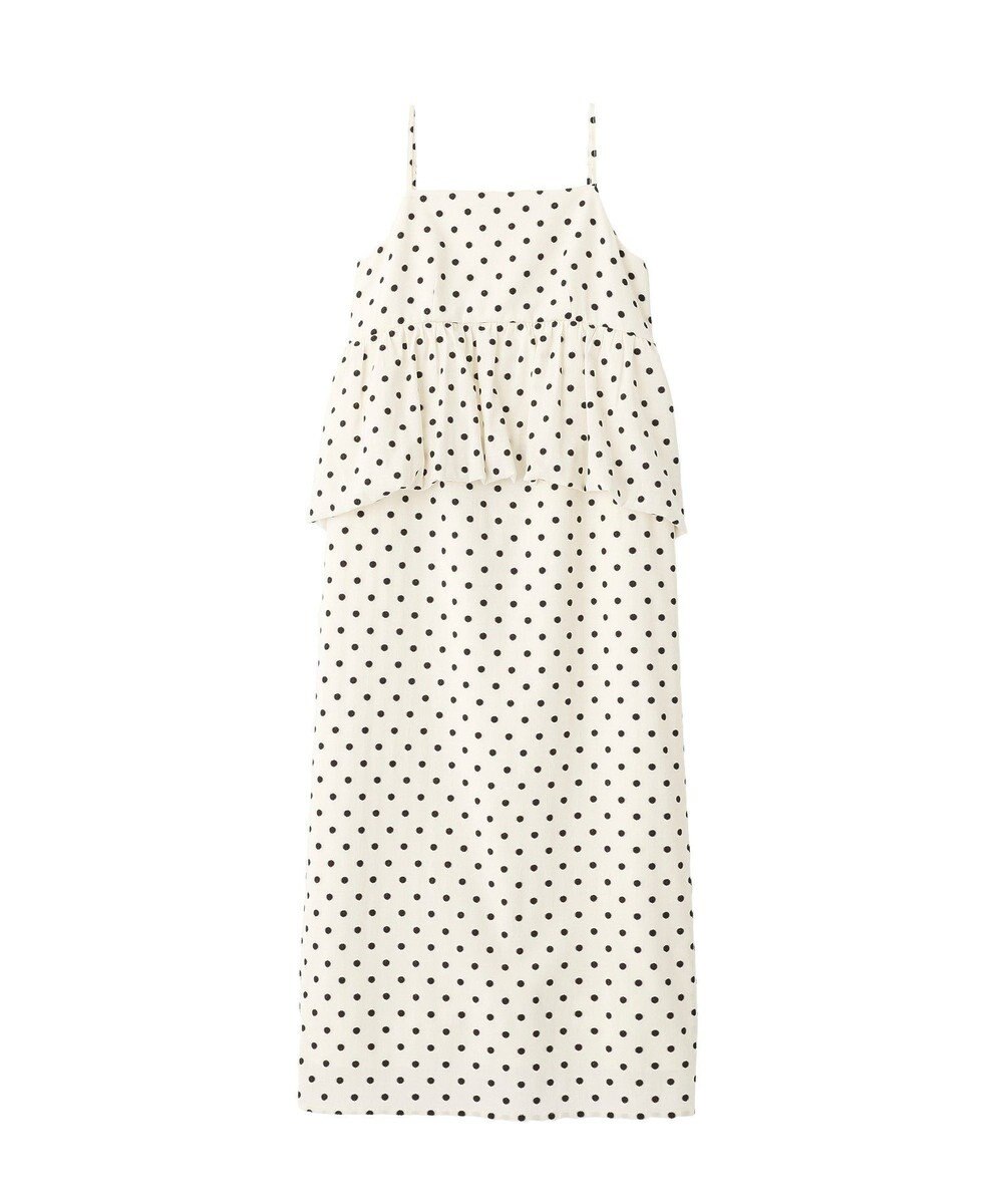 YECCA VECCA ドット柄バルーンキャミワンピース 