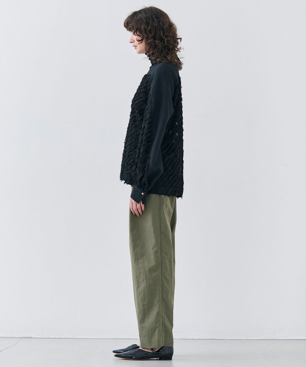 BEIGE， 【洗える】BANKSIA / ニットコンビカットジャカードブラウス 