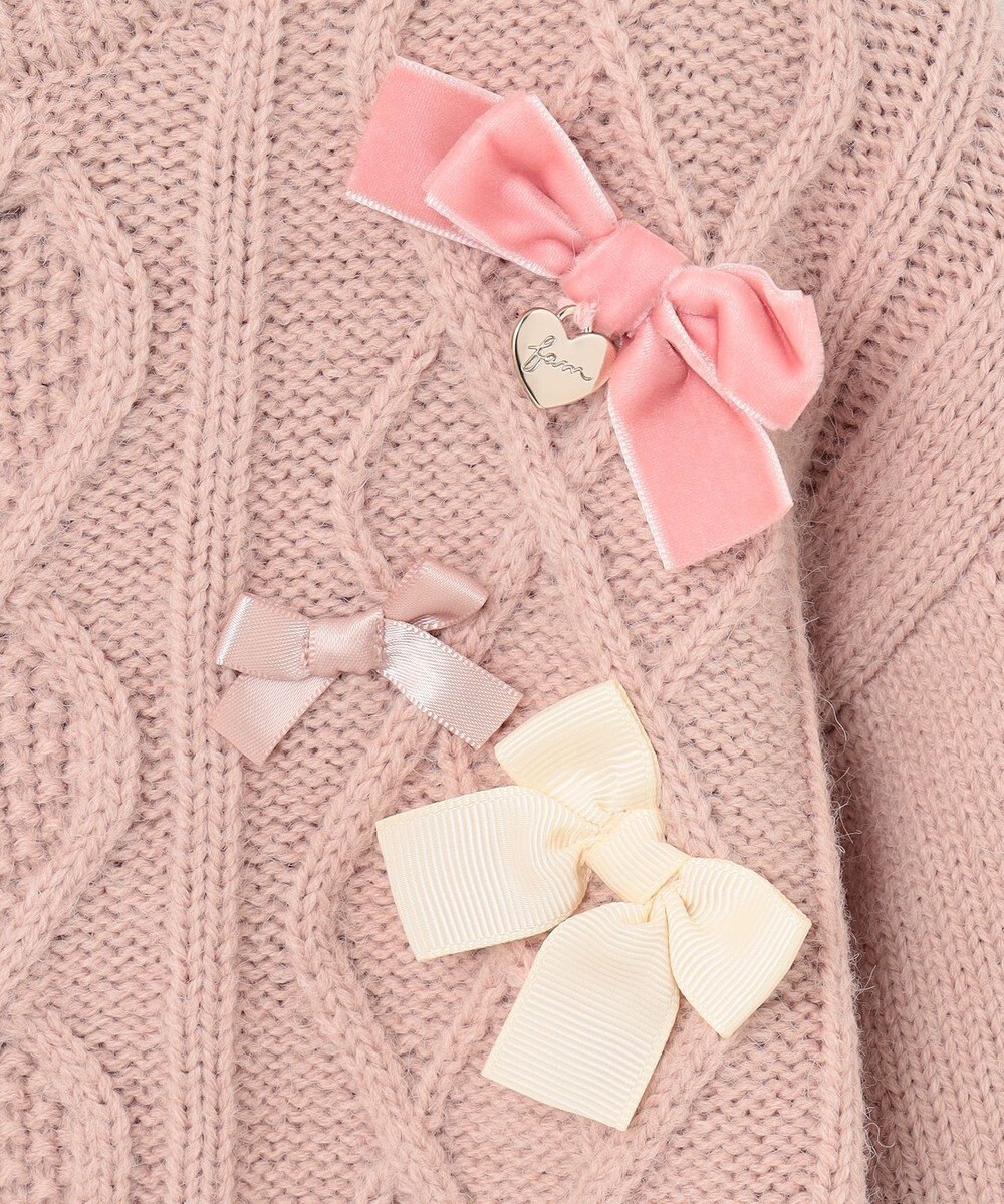 ANY KIDS リボン ケーブル ニット 