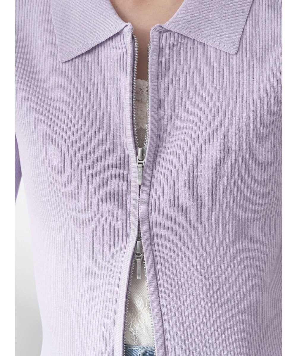 earth music&ecology 衿付きダブルＺＩＰカーディガン 