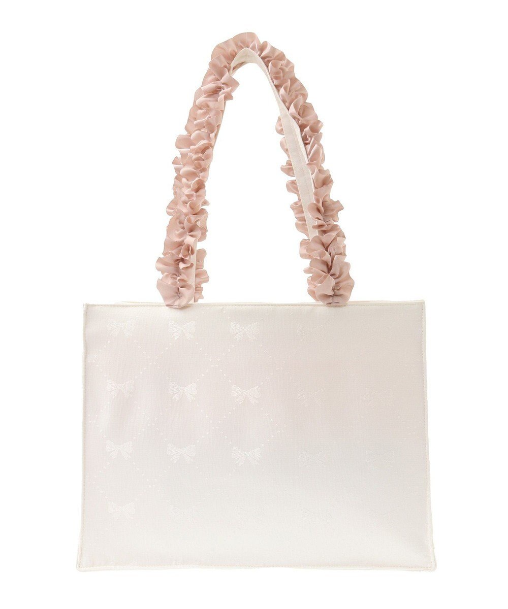 Maison de FLEUR リボン柄ジャカードスクエアトートMバッグ 