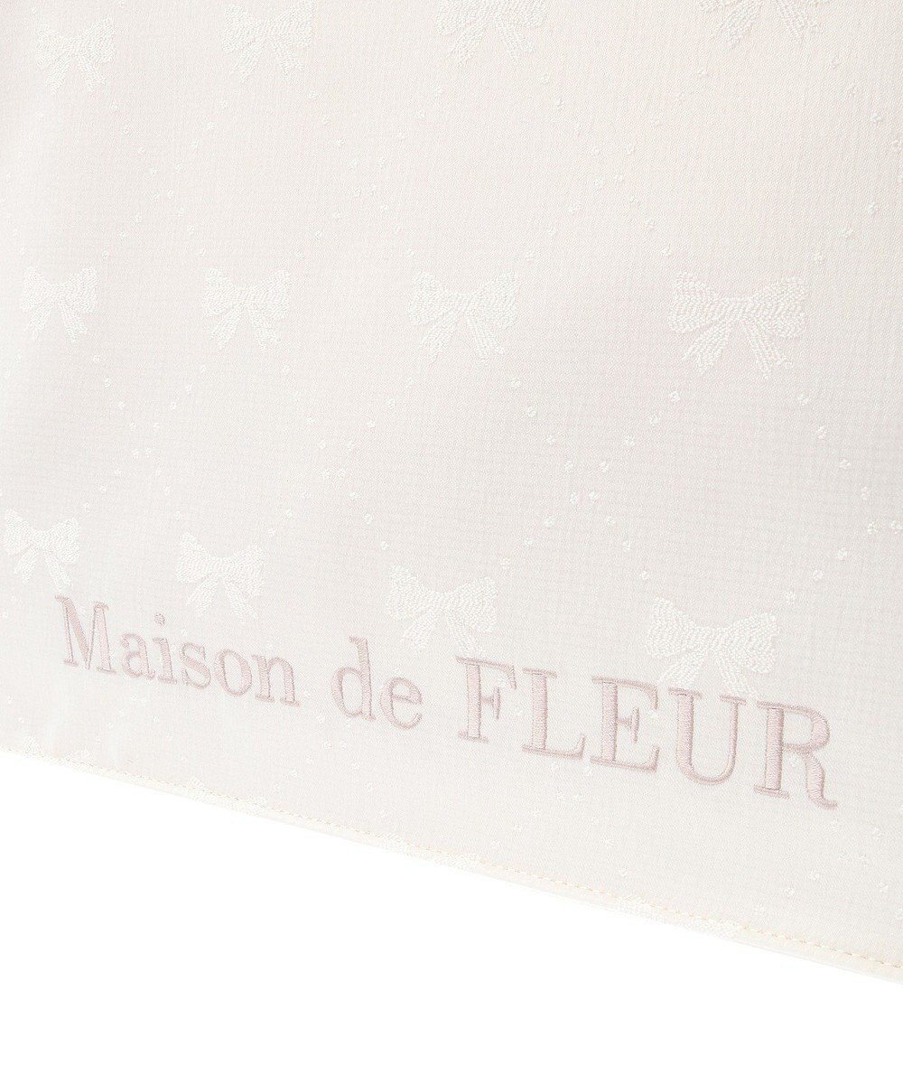Maison de FLEUR リボン柄ジャカードスクエアトートMバッグ 