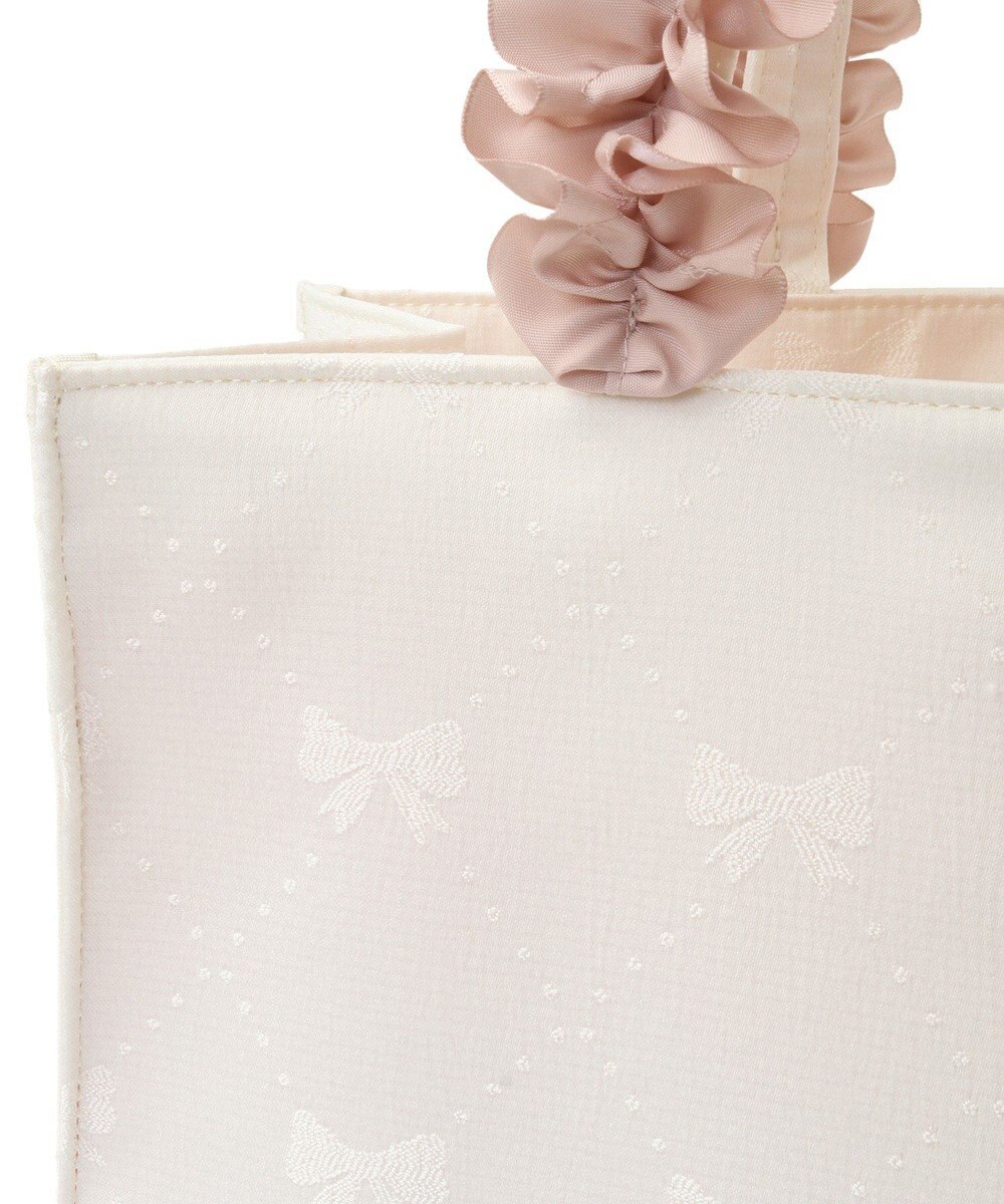 Maison de FLEUR リボン柄ジャカードスクエアトートMバッグ 