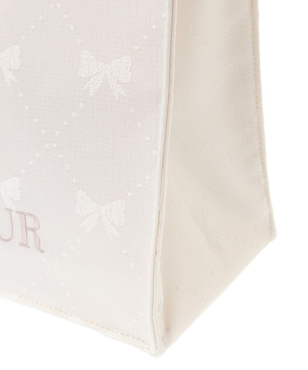 Maison de FLEUR リボン柄ジャカードスクエアトートMバッグ 